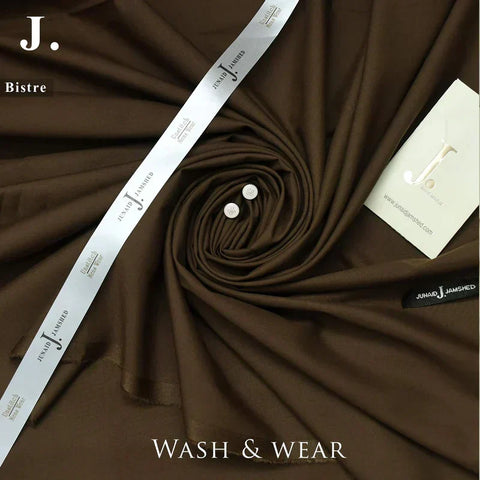 J. Wash & Wear Fall & Soft Fabric - Dark Brown
