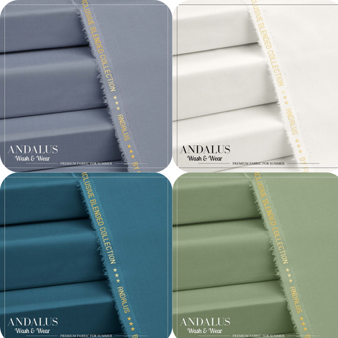 Pack Of 4 in Just 6999/Rs Andalus Premium Wash & Wear