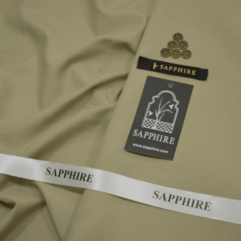 Sapphire Gold Mens premium Wash & Wear Aunstitched fabric for men|light khakki