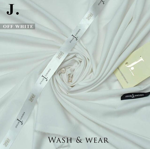 J. Wash & Wear Fall & Soft Fabric - Off White