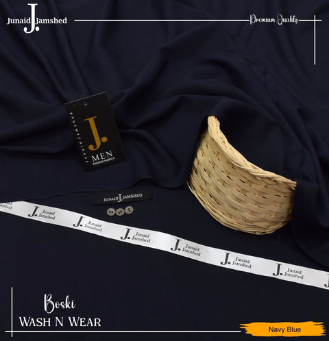 J. Italian Toyobo Wash & Wear  Premium Suiting - Navy Blue