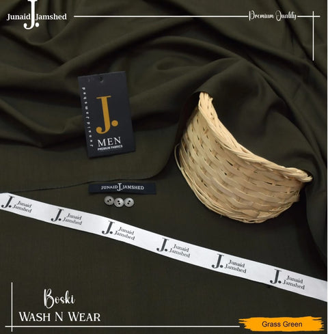 J. Italian Toyobo Wash & Wear  Premium Suiting - Grass Green