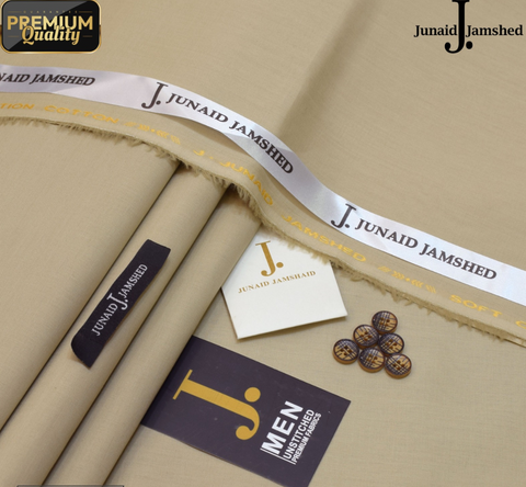 J Dot Wash and Wear Unstitched Suit for Men - Skin - JJCT-14